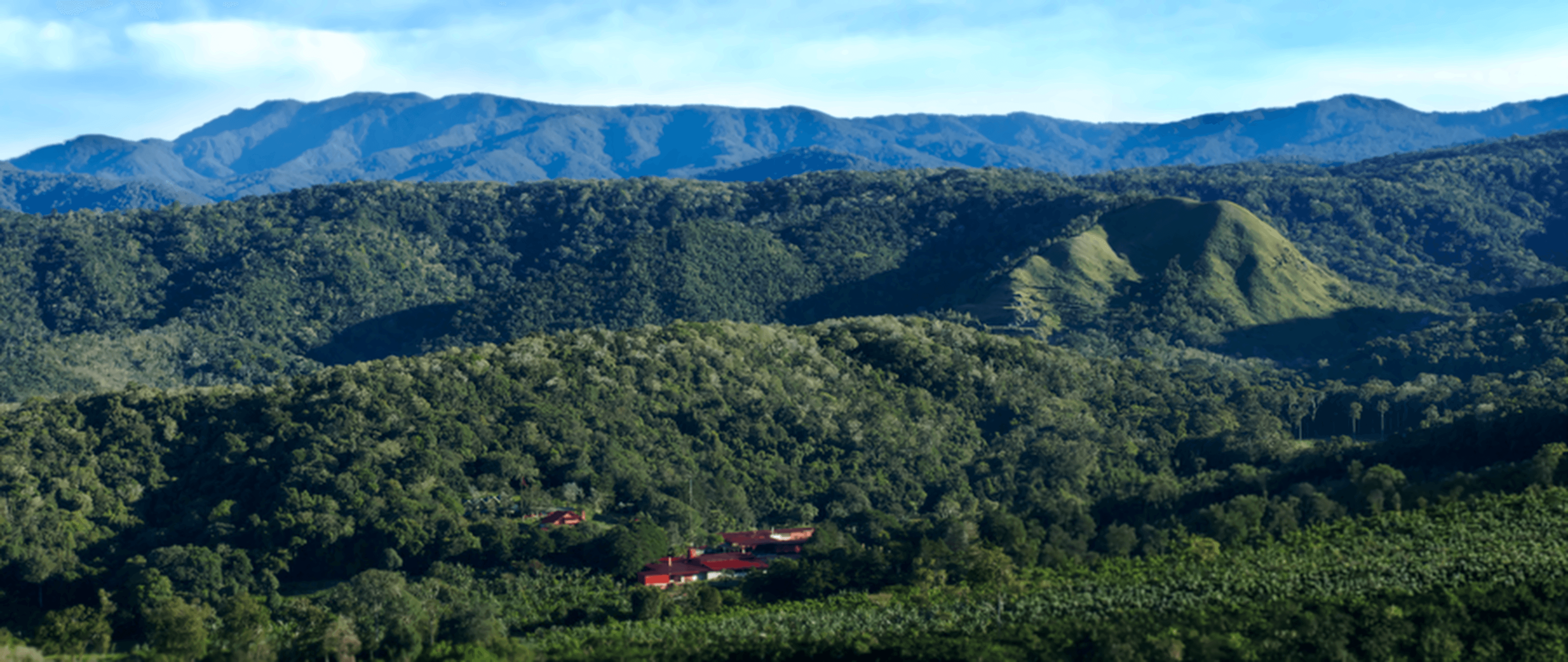 La Amistad farm landscape in Costa Rica